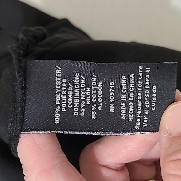 Zac & Rachel Light & Airy Black 3/4 Sleeve Top with front lace overlay size 2X - Picture 5 of 8